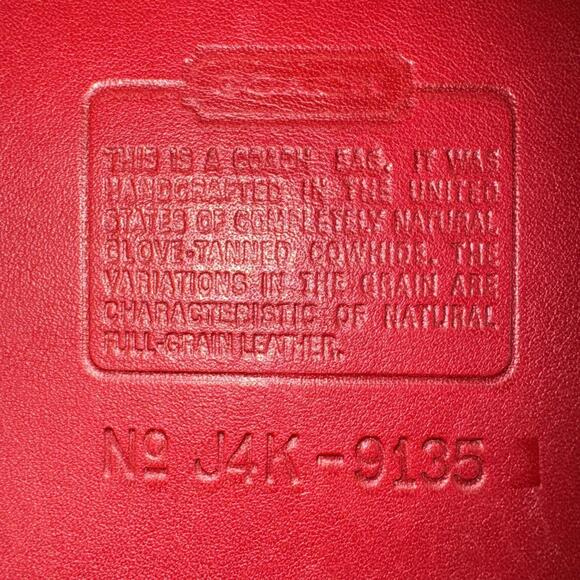 Vintage Red Leather Bag - Picture 3 of 7